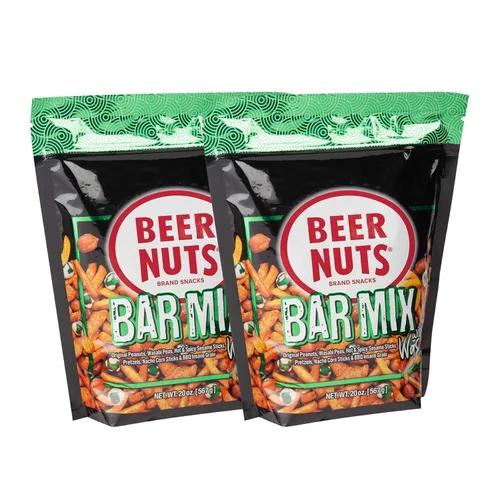 Vista 12 de BEER NUTS Original Bar Mix - Pretzels, Cheese Stix, Sesame Stix, Insane Grain - Bolsa resellable de 20 onzas (paquete de 2)