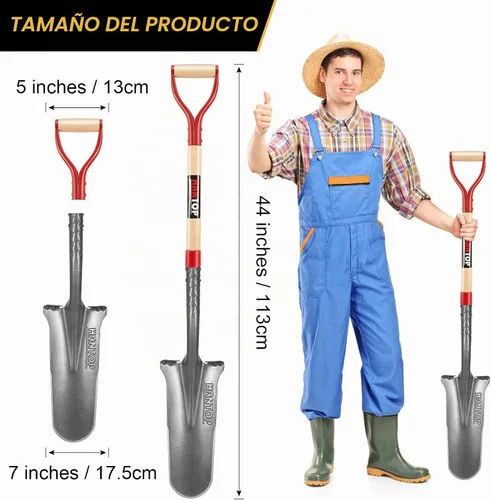 Vista 2 de Pala de excavación con mango de madera