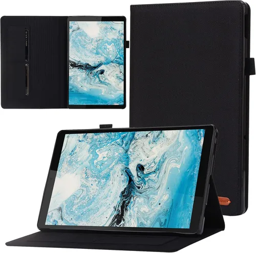 Vista 16 de Funda tipo folio con tapa para tablet Fire Max 11, ajuste delgado, de piel sintética de alta calidad, parte trasera dura, con función de apagado
