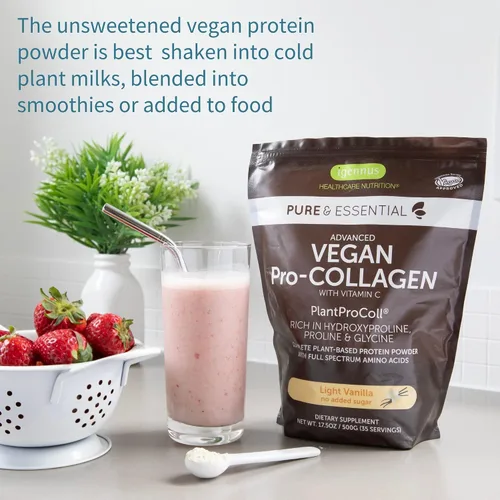 Vista 8 de Igennus Advanced - Péptido de colágeno vegano de vainilla en polvo, 35