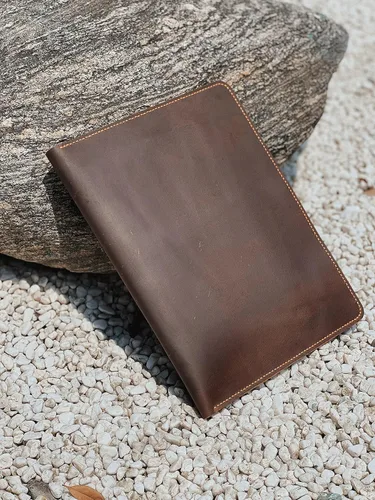 Vista 4 de Folio de cuero personalizado del negocio, para los cojines legales de la escritura del cojín de los tops/cartera del trabajo del tamaño del cuero