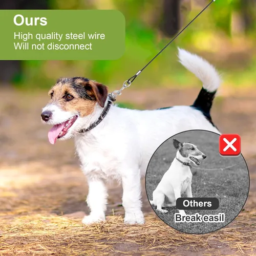 Vista 4 de Xindojuz - 2 correas extensoras de correa para perros a prueba de mordidas para entrenamiento, correas retráctiles resistentes para perros pequeños