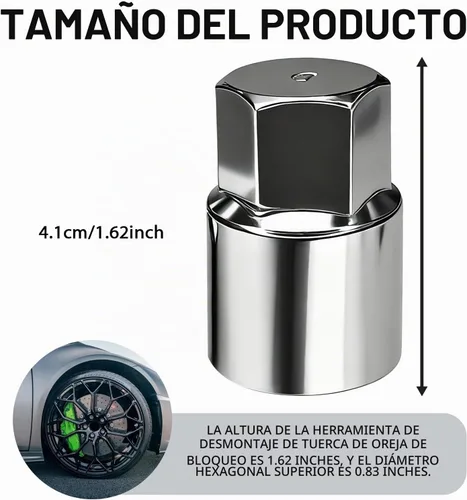 Vista 2 de Herramienta de extracción de tuerca de bloqueo de rueda para Toyota Lexus Tacoma Senna, llave de enchufe de tuercas de seguridad, antirrobo en D