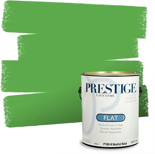 Vista 153 de PRESTIGE Pintura exterior e imprimación en uno, aloe, plano, 1 galón