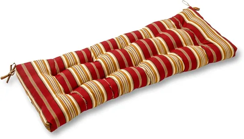 Vista 15 de Greendale Home Fashions Juego de 1 cojín para columpio/banco de 44 pulgadas, diseño Adobe Stripe