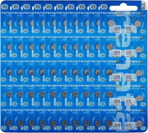 Vista 11 de Renata 376 SR626W Baterías – 1.55 V Óxido de Plata 376 Batería de reloj (2 unidades)