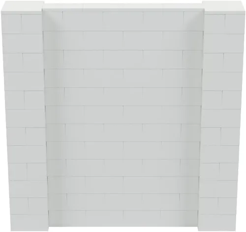 Vista 87 de EverBlock Kit de pared de 5 x 4 pies Bloques de construcción modulares Sistema de pared para edificios, pantallas y estructuras Divisor
