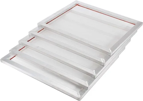 Vista 7 de INTSUPERMAI Marco de pantalla de seda de aluminio de 18 pulgadas x 20 pulgadas con marco de impresión de pantalla de seda preestirado blanco