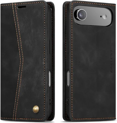 Vista 35 de QLTYPRI Para iPhone Air Case Wallet Con Tarjetero, Vintage PU Cuero Kickstand Cierre Magnético A Prueba De Golpes Folio Libro Funda Para IPhone 17