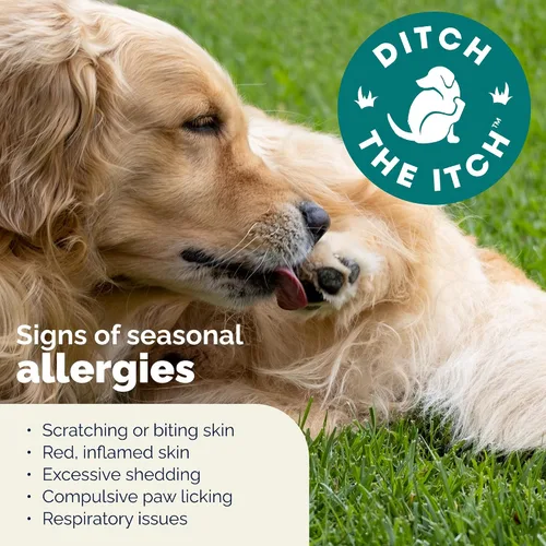 Vista 3 de Vetnique Dermabliss - Masticables para alergias para perros con fuerza avanzada para aliviar la picazón y la piel, suplemento antipicazón