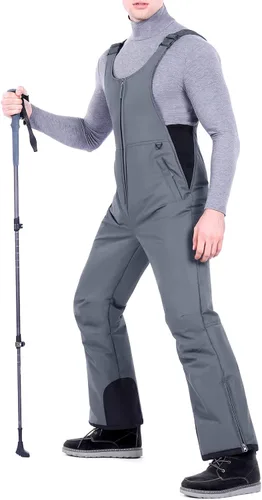 Vista 6 de Sportneer Pantalones de nieve para hombre, overoles aislados para la nieve que te mantienen caliente y seco para snowboard y esquí