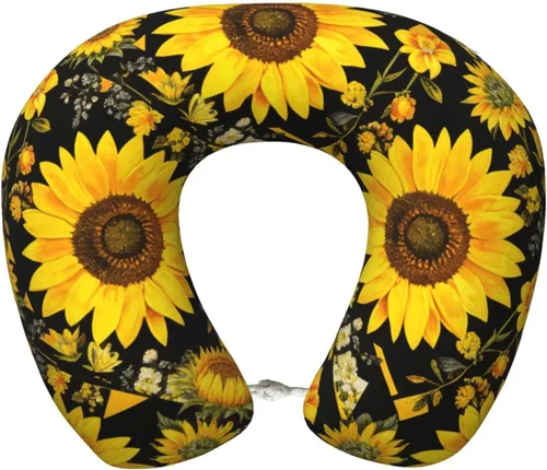 Vista 13 de Ergonomic Memory Foam Neck Support Travel Airplane Pillow Pattern (1553)