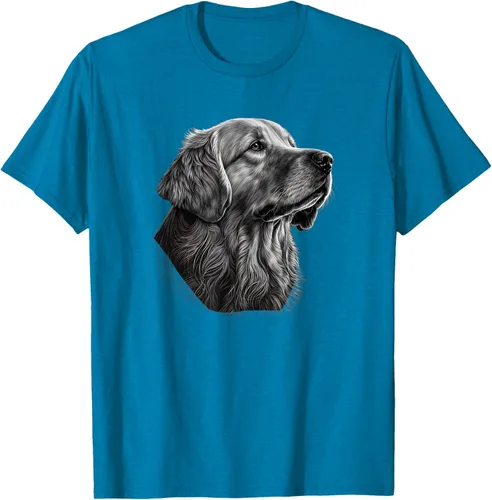 Vista 61 de Camiseta divertida Golden Retriever, Negro