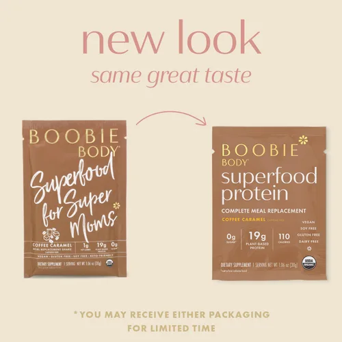 Vista 2 de Boobie Body Superfood Protein Batido para mamás, proteína en polvo para embarazo, apoyo a la lactancia para aumentar el suministro de leche