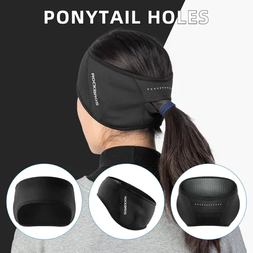 Vista 5 de ROCKBROS Fleece Ear Warmers Earmuffs Headband Men Women for Running Skiing Cycling Warm Ear Cover for Winter Cold Weather