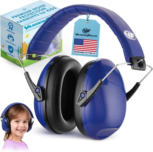 Vista 13 de Kids Noise Canceling Headphones - 33 dB (2K Hz) - Ear Protection Earmuffs Negro