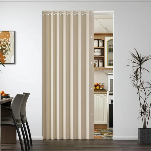 Vista 19 de Cortinas plisadas completamente opacas con cierre magnético, 72 pulgadas de largo, para interiores y exteriores, 1 panel, 45 pulgadas de ancho x 72