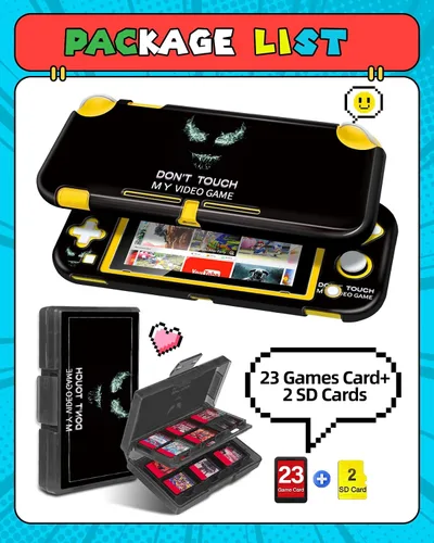 Vista 21 de Gurgitat 2 in 1 for Nintendo Switch Lite Case Protector - 24 Game Card Holder Case & Switch Lite Protective Cover Cute Funny Cartoon Hard Shell for