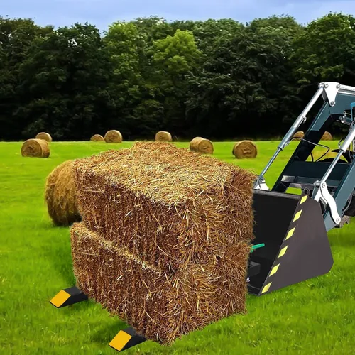 Vista 5 de Horquillas para paletas, abrazadera máxima de 43 pulgadas y 1500 libras en horquillas de tractor, accesorio de carga frontal resistente