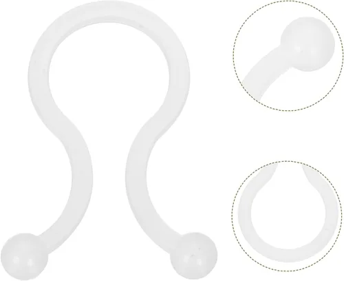 Vista 4 de uxcell Plástico en forma de U Twist Lock Wire Ties 32.8 ft m diámetro 100 PC blanco
