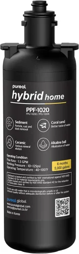 Vista 8 de Pureal Hybrid Home PPF-1000 - Filtro de repuesto de bloque de carbono de 10 pulgadas, 10000 galones, sedimento mineral KDF polifosfato, NSF/ANSI 42