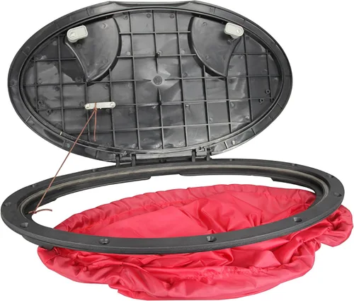 Vista 4 de Pactrade Marine Barco, kayak, canoa, pesca, aparejo, vela, resistente, 20 pulgadas, impermeable, cubierta de placa de cubierta con bolsa
