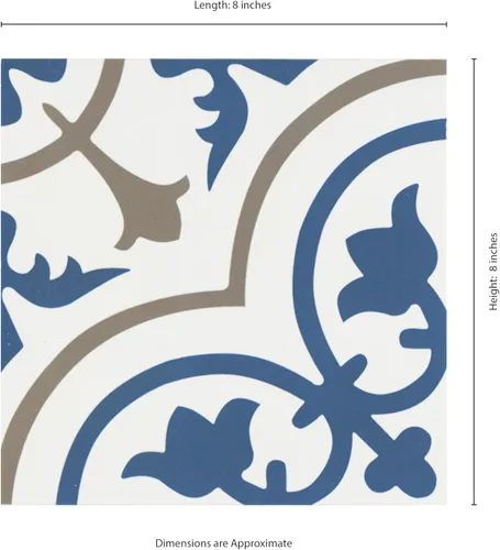 Vista 10 de MSI Zenzibar Encaustic - Azulejo de pared de porcelana mate de 8 pulgadas x 8 pulgadas para baño, azulejo de piso y salpicadero de cocina Azila