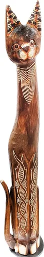 Vista 6 de Gatos de madera surtidos con diferentes patrones (Calico, pequeño y mediano: 24 y 32 pulgadas)