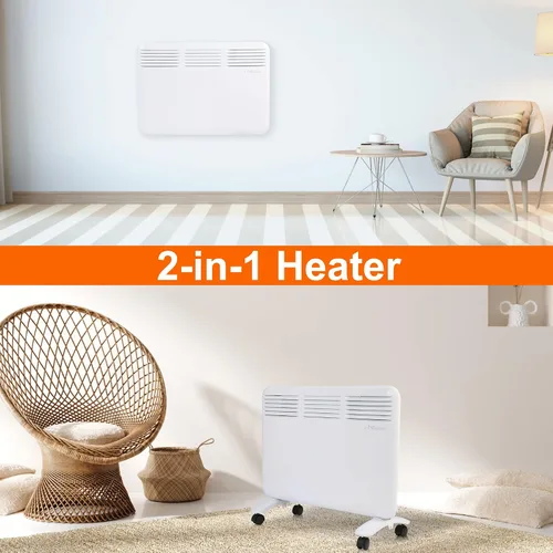 Vista 3 de Calentador súper eficiente para uso en interiores, calentadores silenciosos portátiles independientes de 1000 W con control digital LED ajustable