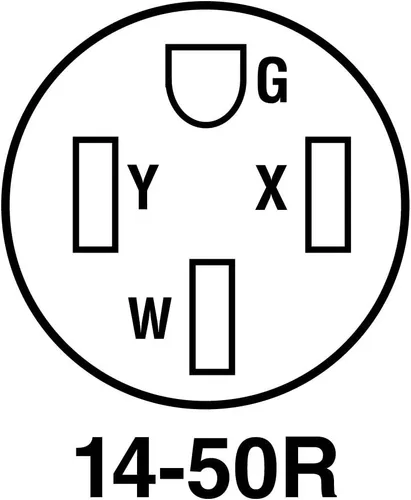 Vista 2 de Toma de salida Legrand-Pass & Seymour 3801CC6, 30 A, 250 V, dos polos, tres cables, 3854CC6