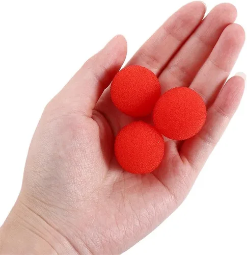 Vista 5 de 10 piezas de esponja roja suave bola, accesorios mágicos accesorios magia trucos esponja 1.0 in/1.4 in/1.8 in