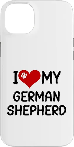 Vista 15 de I Love My German Shepherd Pet Dog Breed Retro Heart Case for iPhone 17