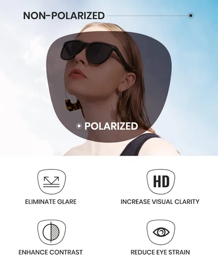 Vista 3 de Cyxus Gafas de sol plegables para mujeres y hombres, lentes polarizadas con protección UV 400, pantalla plegable, portátil, ultraligera, montura TR
