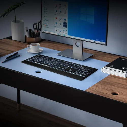 Vista 7 de KOPJIPPOM Teclado Retroiluminado de Letras Grandes, Teclado de Computadora con Cable USB, Teclado de Tamaño Completo con LED Blanco Iluminado