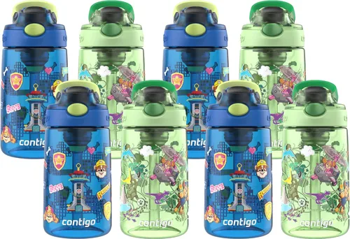 Vista 38 de Contigo Aubrey - Botella de agua para niños, paquete de 2, 20 onzas, azalea/jade y frambuesa azul. Azalea, tapa a prueba de derrames, apta