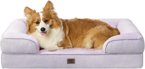 Vista 72 de EHEYCIGA – Cama ortopédica impermeable para perros pequeños, de espuma viscoelástica tipo caja de huevos, con bordes elevados y base antideslizante