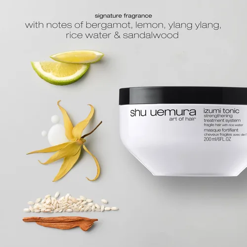 Vista 4 de Shu Uemura art of hair Izumi Tonic - Mascarilla para el cabello con agua de arroz fortalecedora y espesante, nutre y repara las hebras dañadas