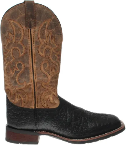 Vista 4 de Laredo Topeka - Botas de vestir con punta cuadrada para hombre color negro NegroBronceado