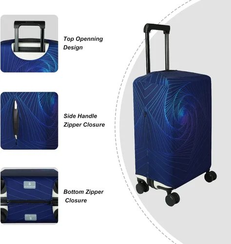 Vista 3 de Explore Land - Funda protectora para equipaje de viaje, protector de maleta, se adapta a maletas de 18-32 pulgadas