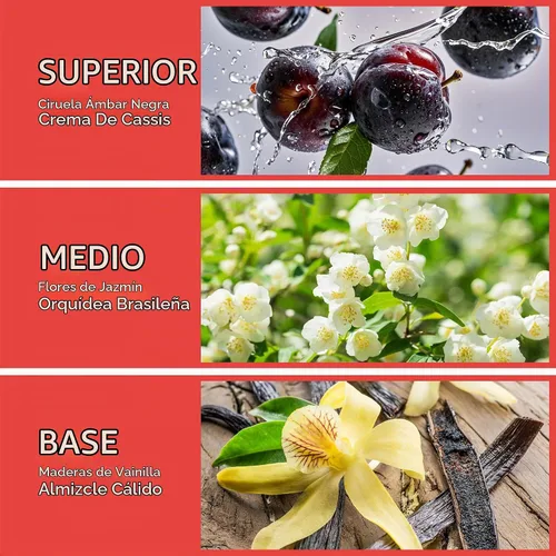 Vista 2 de Fragancia para el cabello y el cuerpo de 3 onzas líquidas, Eau de Parfum para mujer, aroma cálido, perfume n.º 2, aroma floral de fruta, con notas