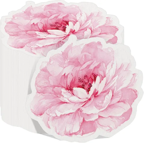 Vista 11 de Kosiz 100 servilletas de papel de flores en forma de flor servilletas de Margarita