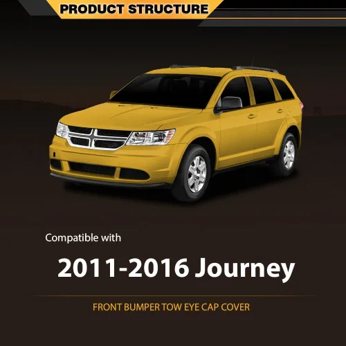 Vista 8 de CNNELL Cubierta de gancho de remolque para parachoques delantero compatible con Dodge Journey 2011 2012 2013 2014 2015 2016 1TX87TZZAB