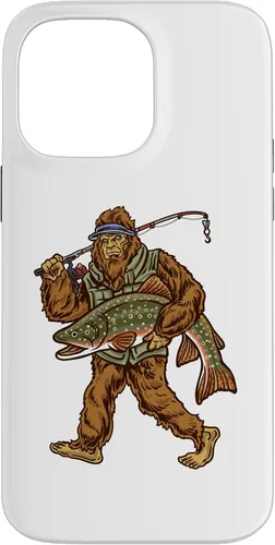 Vista 21 de iPhone 16 Brook Trout River Fishing Bigfoot Hunting Fishermen Case