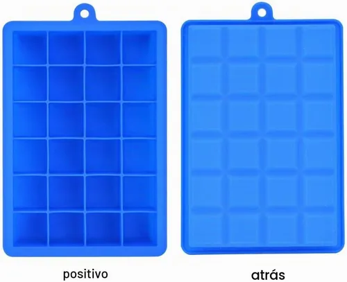 Vista 7 de Bandeja para cubitos de hielo, bandejas cuadradas de silicona para cubitos de hielo apilables de fácil liberación con tapa extraíble, 24 cavidades
