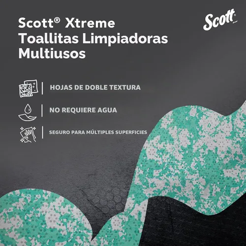 Vista 8 de Scott Toallitas Xtreme, 6 botes/estuche, 75 hojas/recipiente