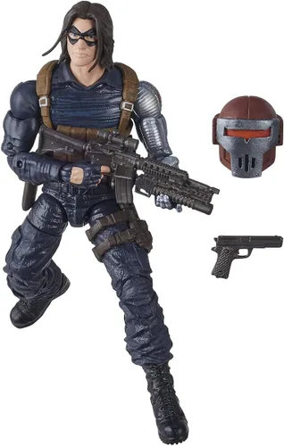 Vista 2 de Hasbro Marvel Black Widow Legends Series - Figura de acción coleccionable de soldado de invierno de 6 pulgadas, diseño premium, 2 accesorios, a