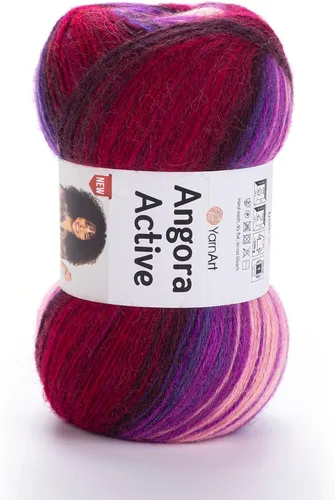 Vista 11 de YarnArt Angora Active Hilo de punto de peso para encaje variado – 1 madeja, 100g (3.5 oz), 500m (546 yardas) – 25% Mohair, 75% Acrílico – Hilo suave