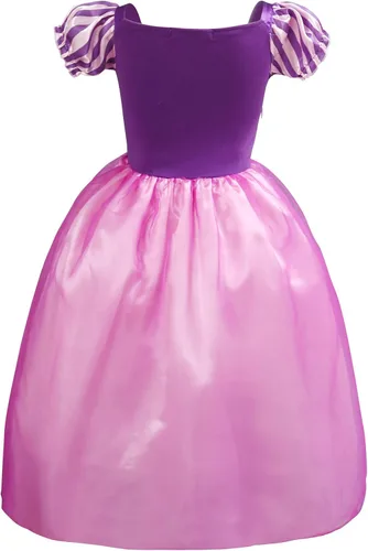 Vista 3 de BanKids Princess Dress up Fairy Tales Costume Cosplay Party with Long Hair Accessories for Toddler Girls 3-12 Years