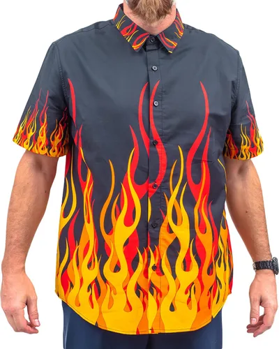 Vista 4 de Famoso Guy Feir Chef Camisa Gafas Peluca Barba Halloween Disfraz Set Completo Cosplay