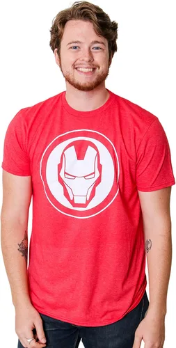 Vista 4 de Marvel Avengers Iron Man Mask Logo Endgame camiseta para hombre